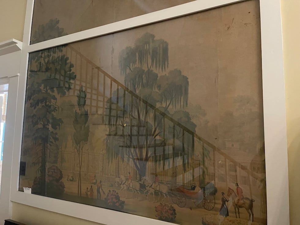 Oakland Estate original hand painted wallpaper