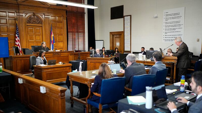 FILE - Judge Sarah B. Wallace presides over the final day of a hearing for a lawsuit to keep...