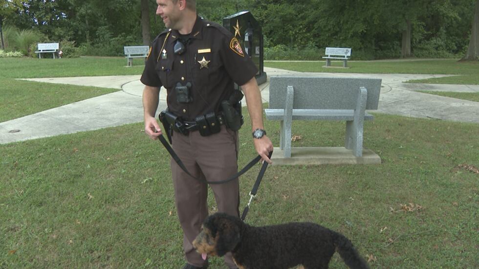 Washington County SRO Deputy Sheriff Martin and his K9 partner Axel